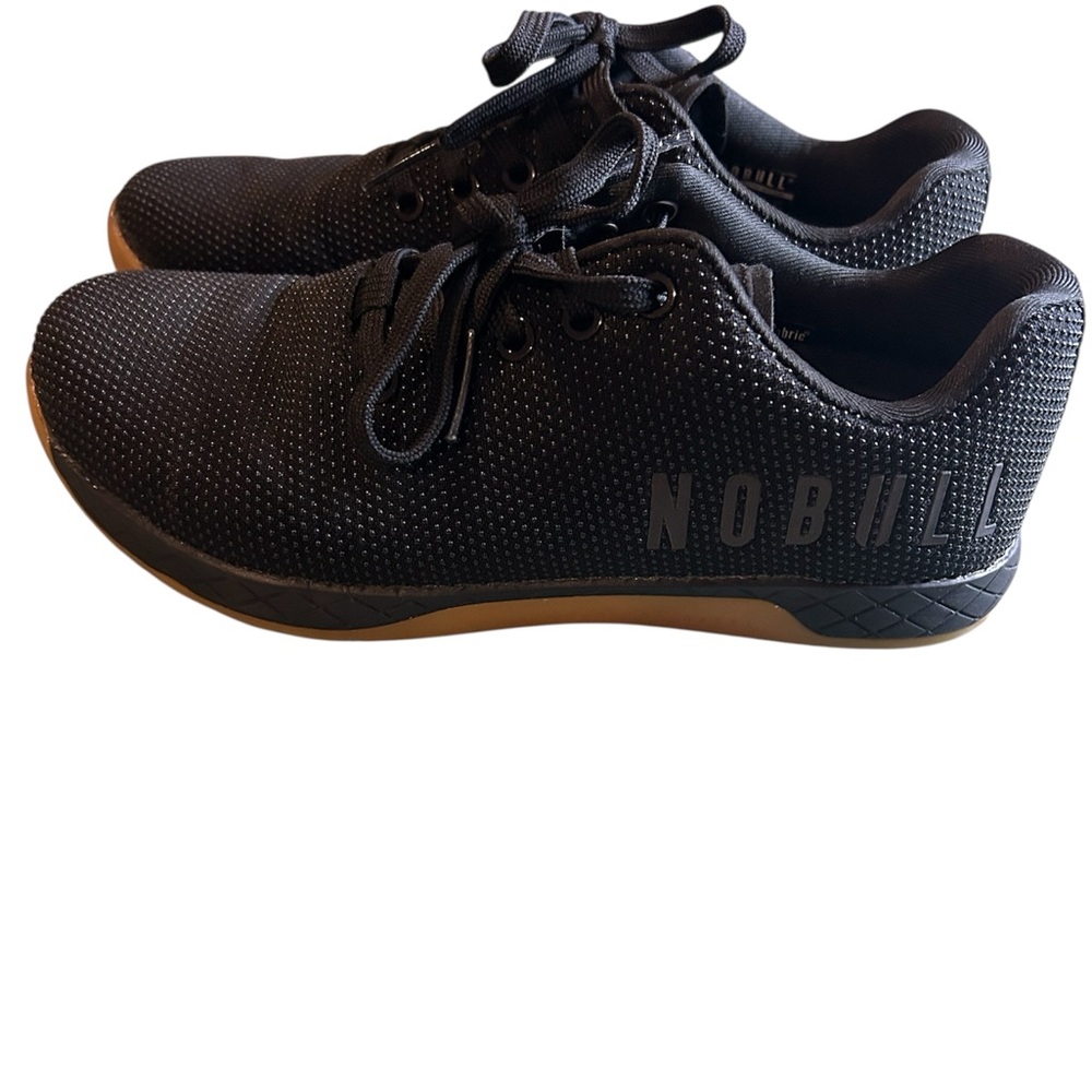NOBULL SuperFabric Trainer Lace Up Shoes | Black Gum — Women’s Size 8